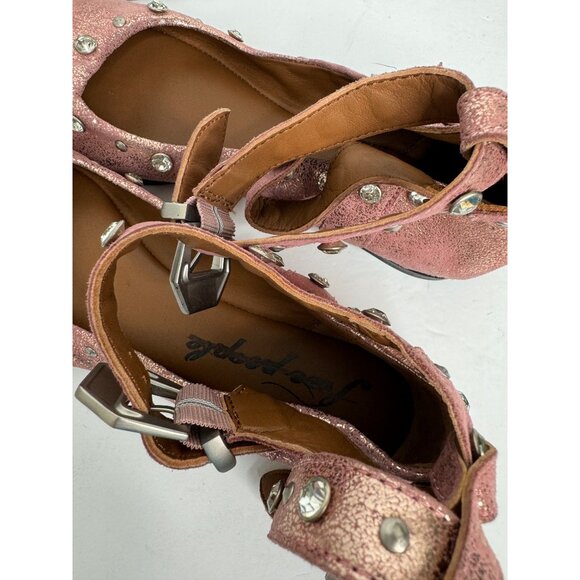 Free People Mystic Diamante Flats Pink Size 7 NEW - Picture 5 of 10